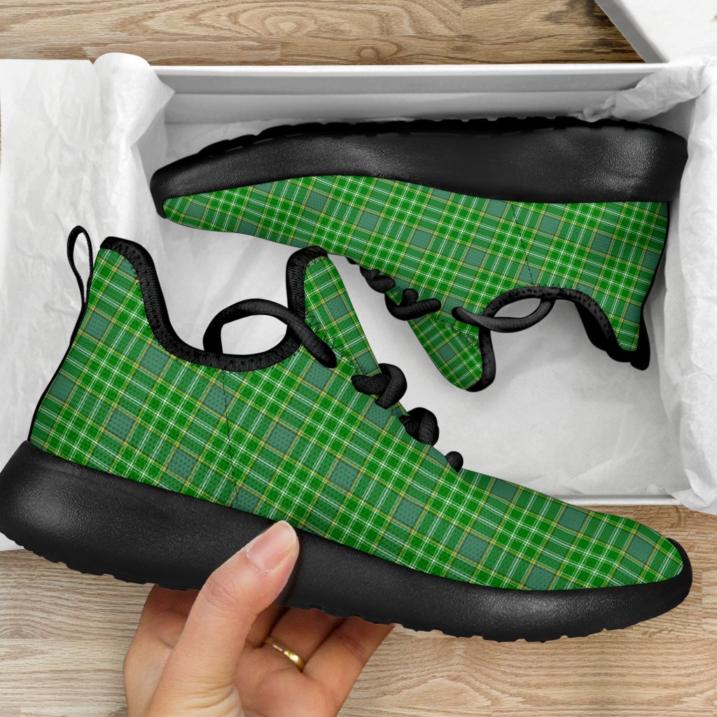 Currie Tartan Plaid Mesh Knit Sneakers