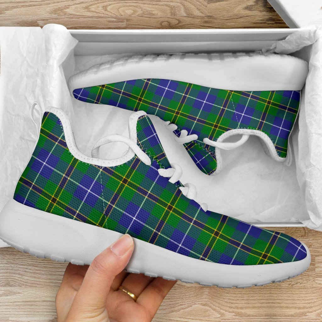 Turnbull Hunting Tartan Plaid Mesh Knit Sneakers