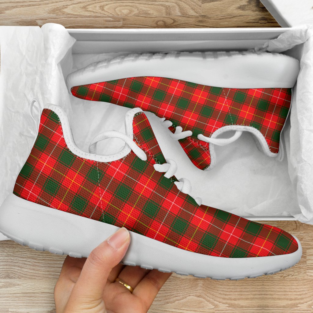 MacFie Tartan Plaid Mesh Knit Sneakers