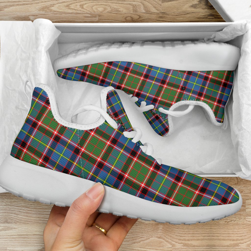 Aikenhead Tartan Plaid Mesh Knit Sneakers