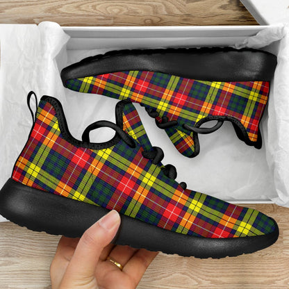 Buchanan Modern Tartan Plaid Mesh Knit Sneakers