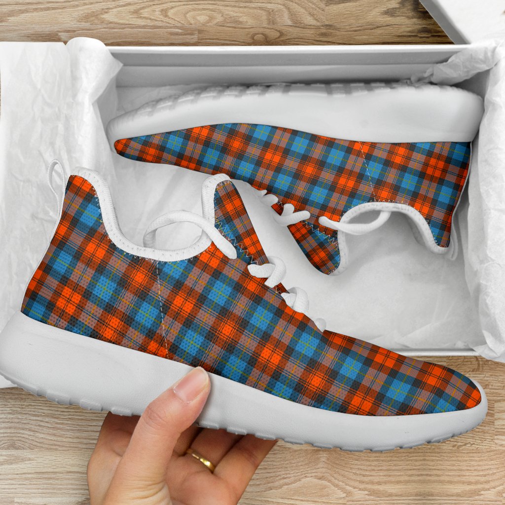 MacLachlan Ancient Tartan Plaid Mesh Knit Sneakers