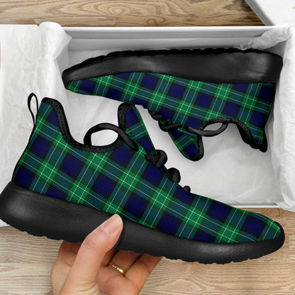 Abercrombie Tartan Plaid Mesh Knit Sneakers