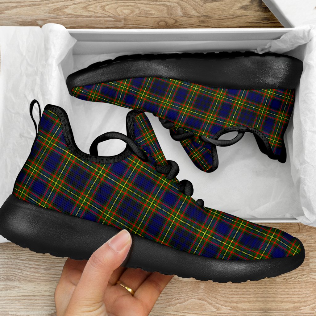 Clelland Modern Tartan Plaid Mesh Knit Sneakers