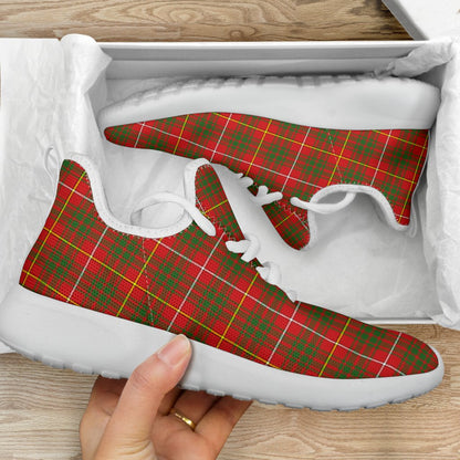 Bruce Modern Tartan Plaid Mesh Knit Sneakers