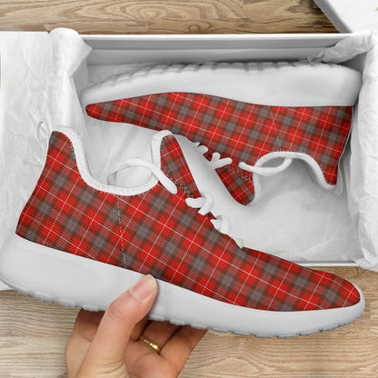 Fraser Weathered Tartan Plaid Mesh Knit Sneakers