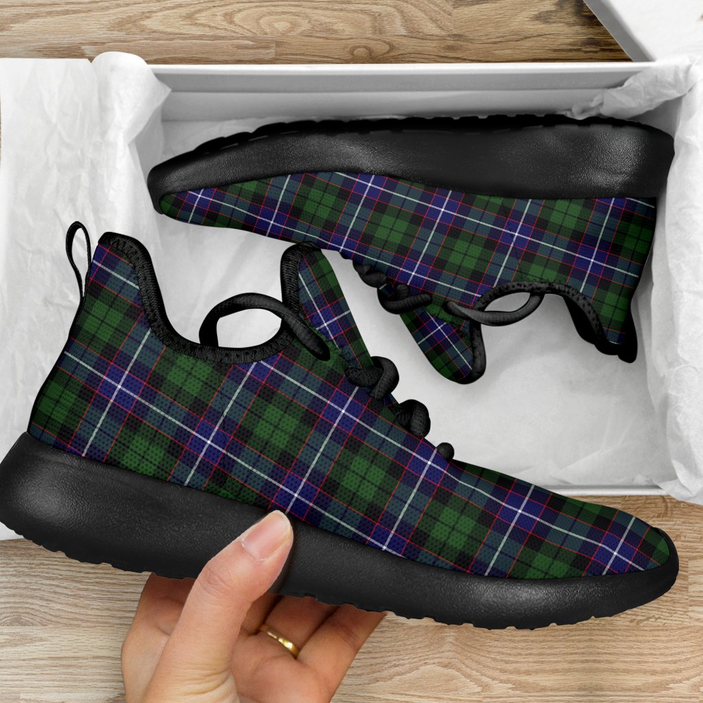 Galbraith Modern Tartan Plaid Mesh Knit Sneakers