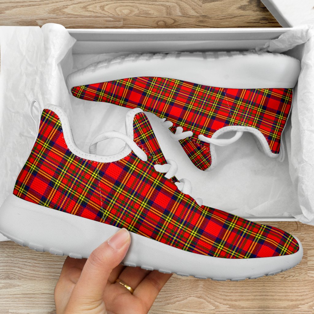 Hepburn Tartan Plaid Mesh Knit Sneakers