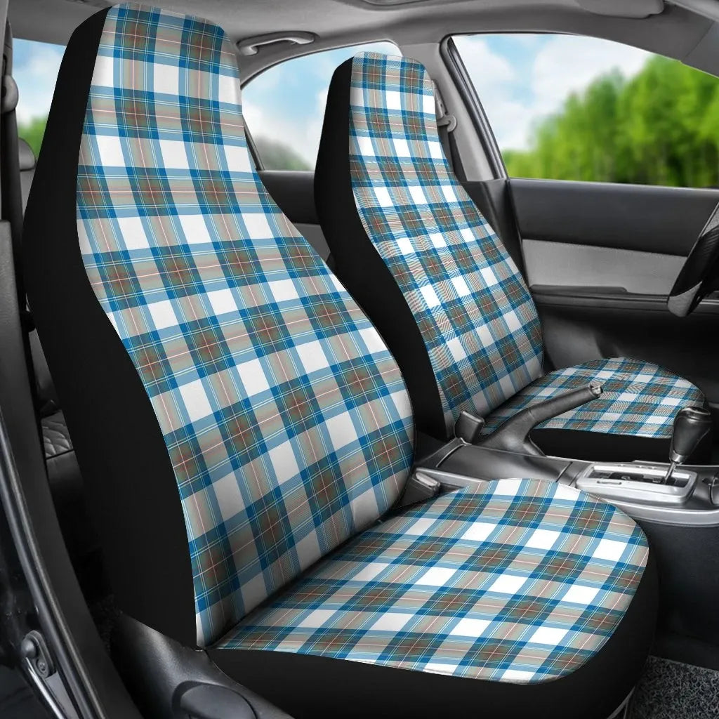 Stewart Muted Blue Tartan Plaid Car Seat Cover