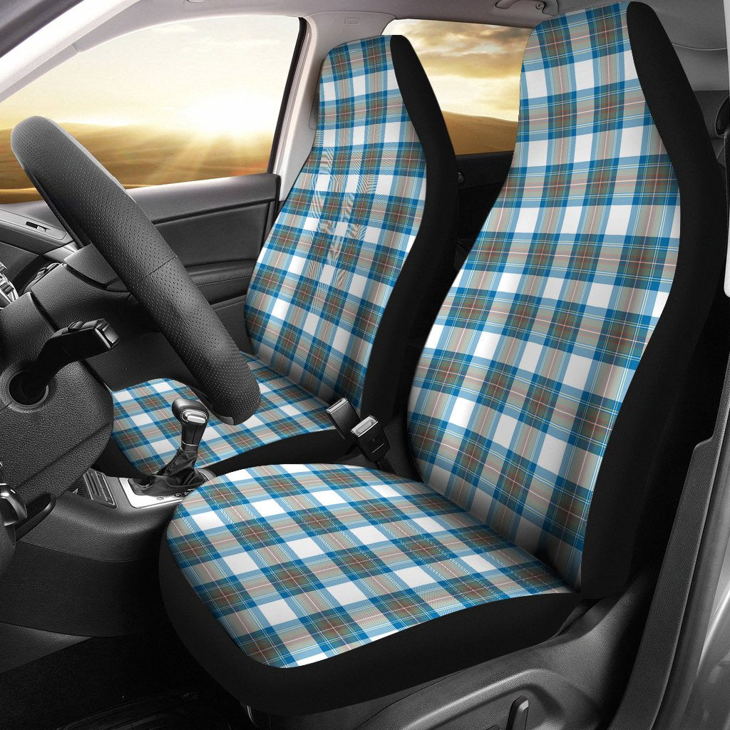 Stewart Muted Blue Tartan Plaid Car Seat Cover