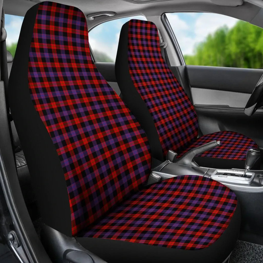 Brown Modern Tartan Plaid Car Seat Cover