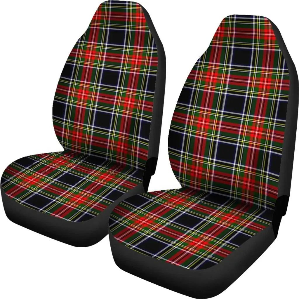 Stewart Black Tartan Plaid Car Seat Cover