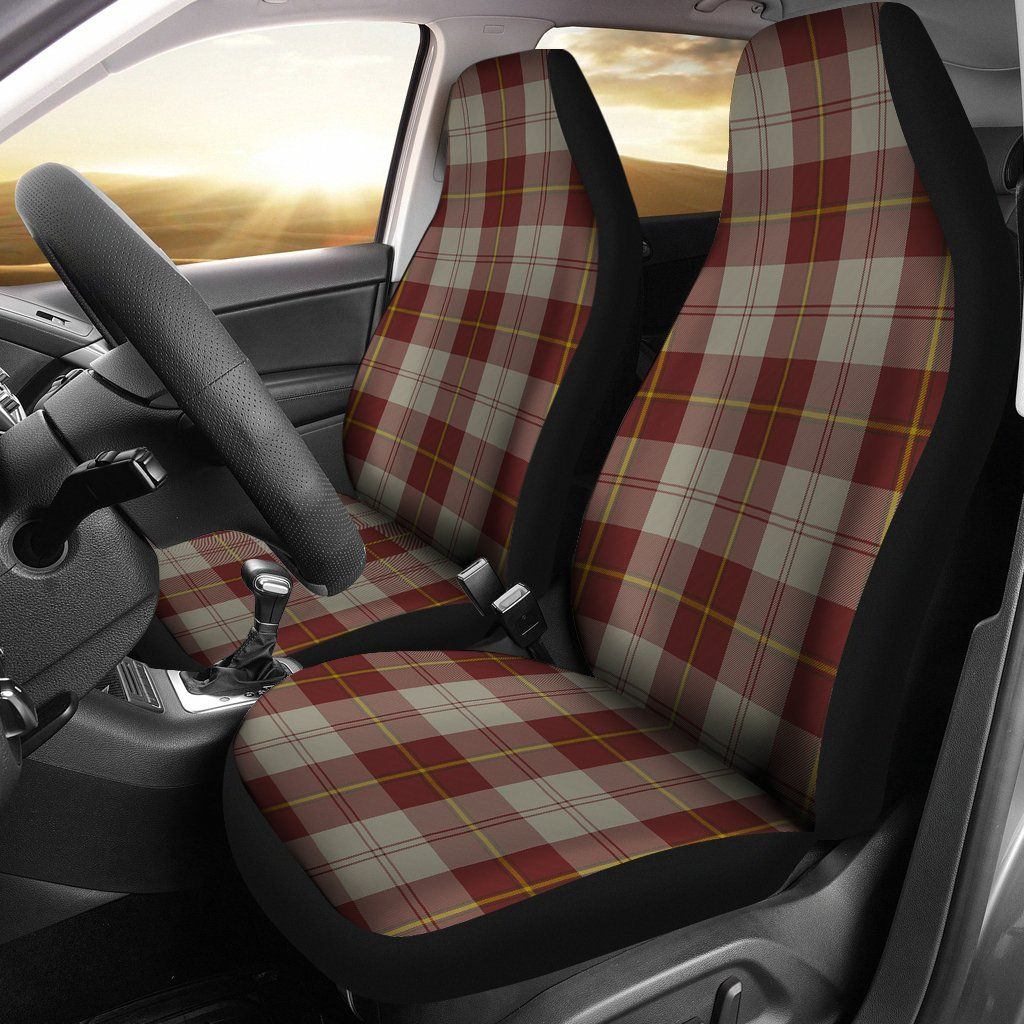 Cunningham Burgundy Dancers  Tartan Plaid Car Seat Cover