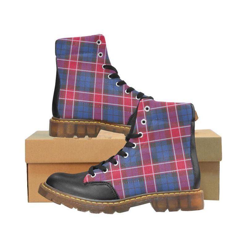 Graham Of Menteith Red Tartan Plaid Apache Boots