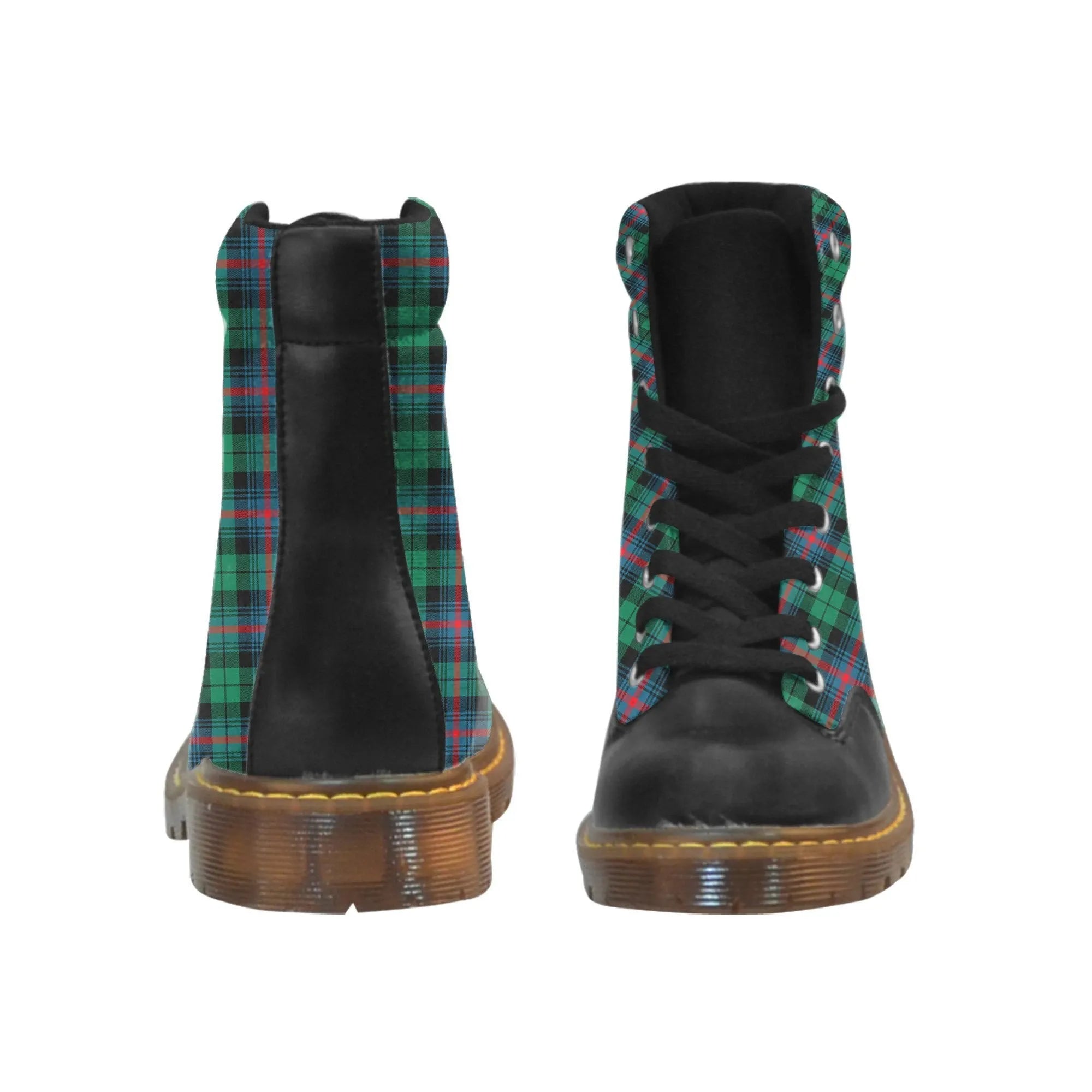 Urquhart Broad Red Ancient Tartan Plaid Apache Boots