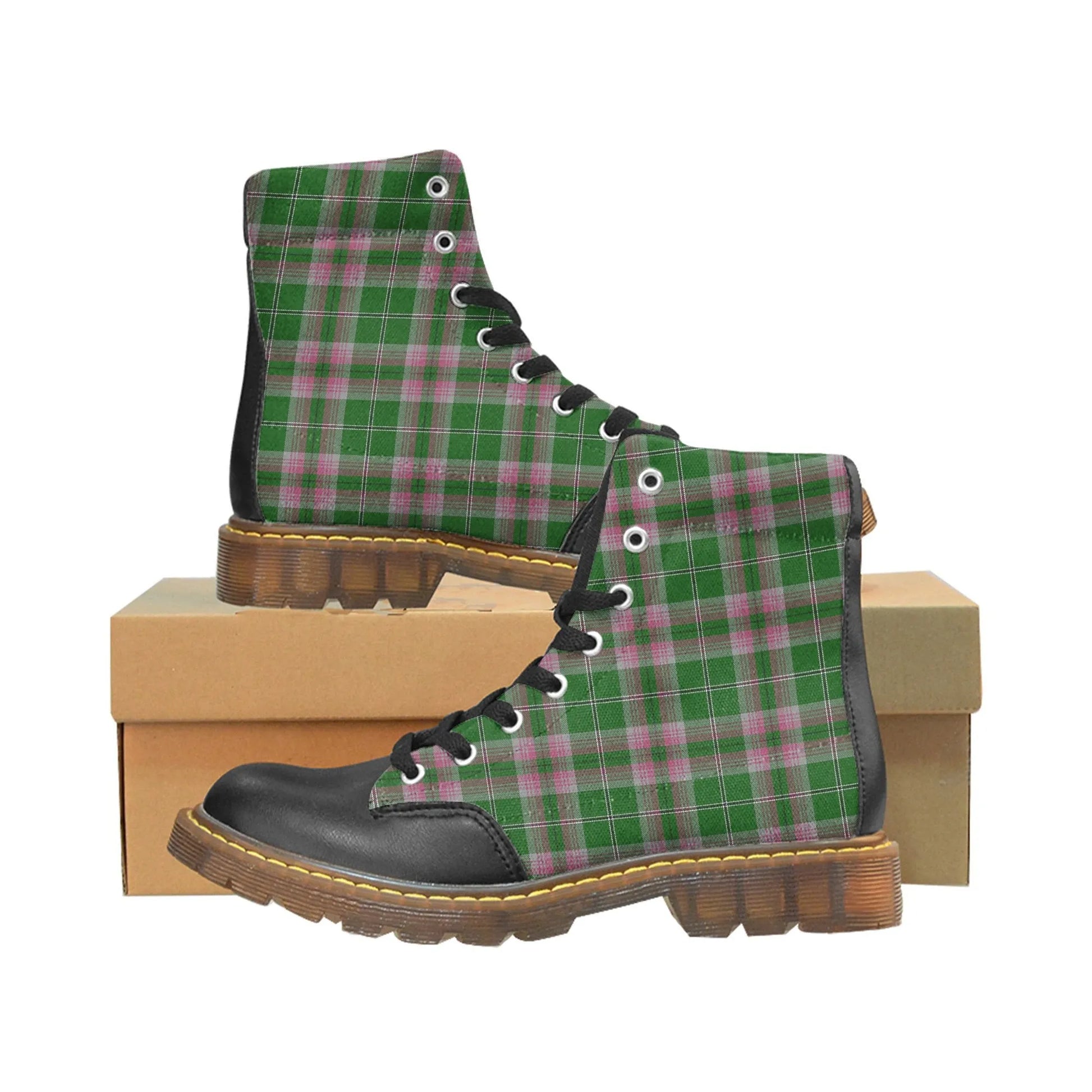 Gray Hunting Tartan Plaid Apache Boots