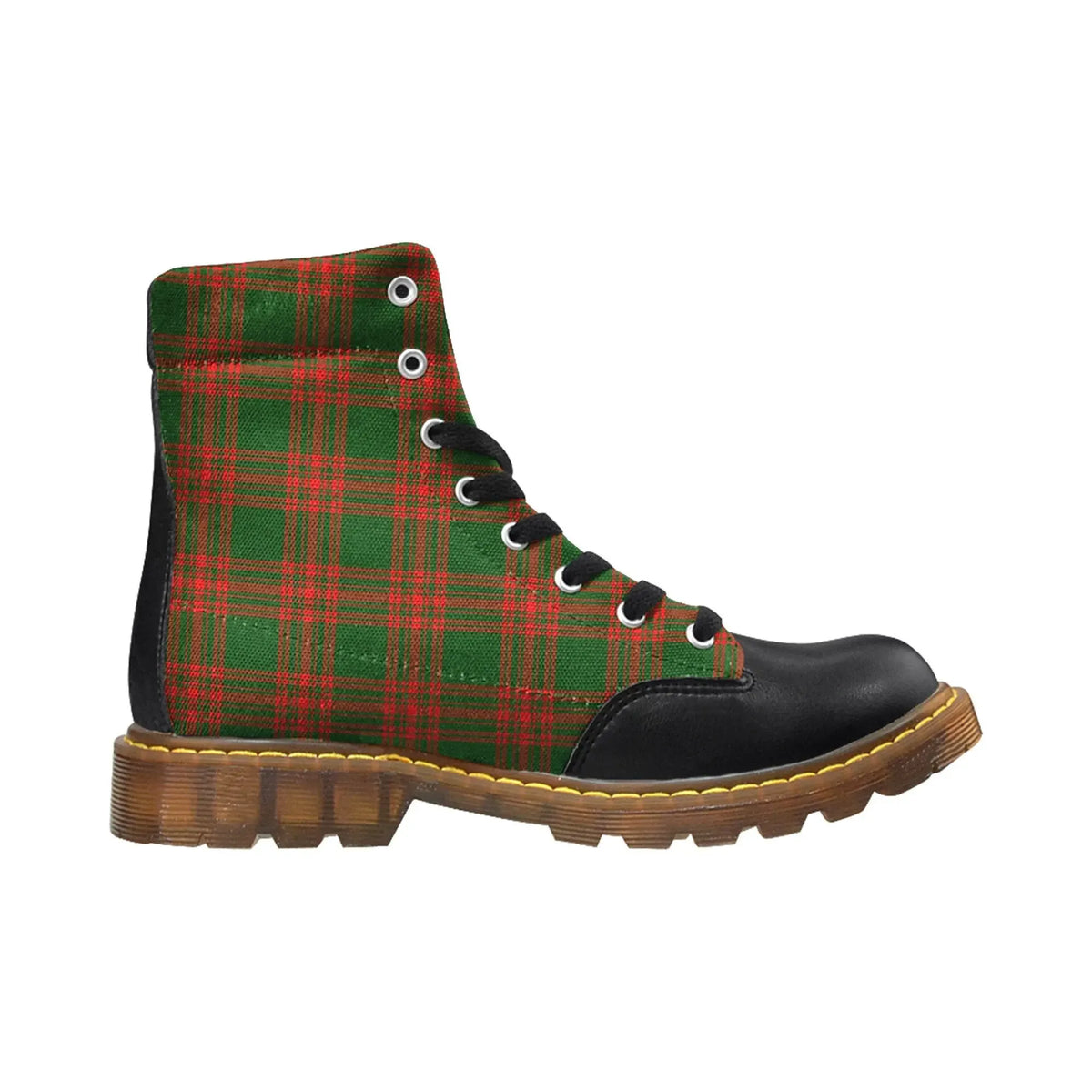 Menzies Green Modern Tartan Plaid Apache Boots