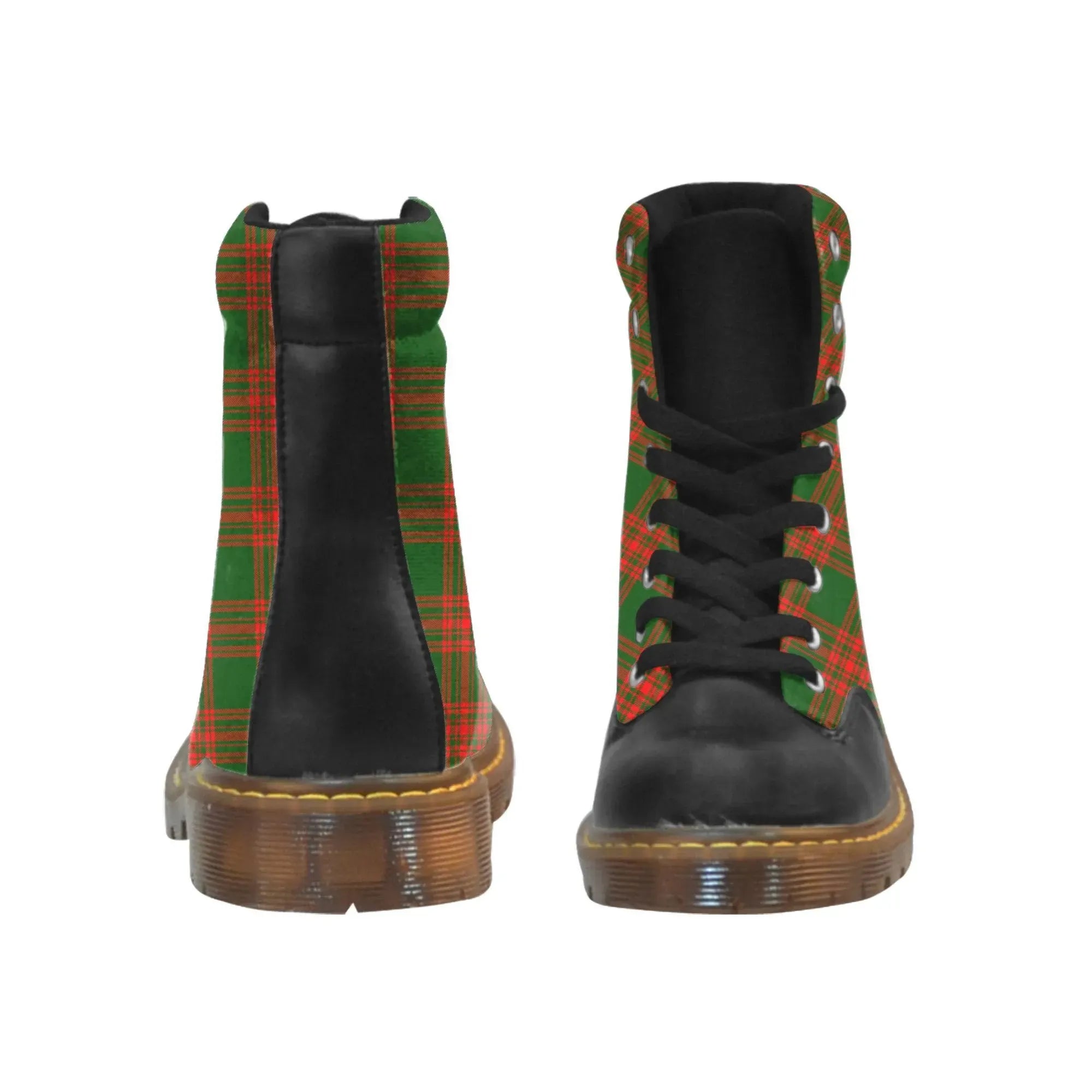 Menzies Green Modern Tartan Plaid Apache Boots