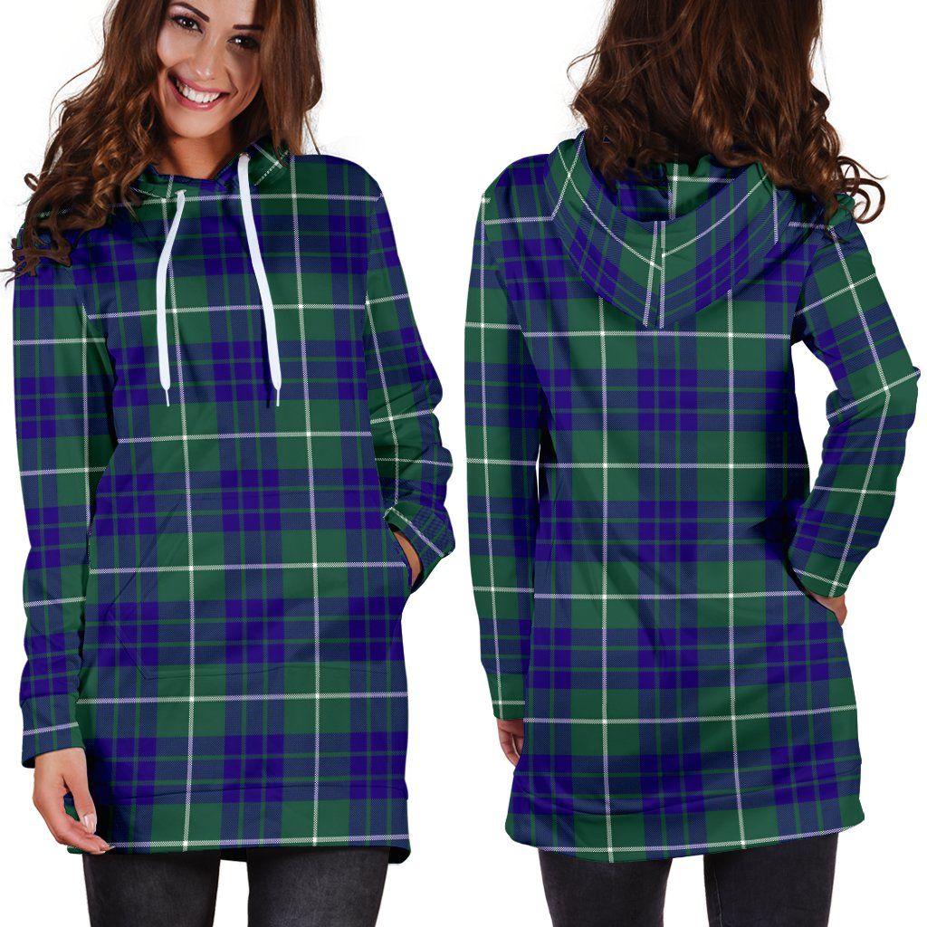 Hamilton Hunting Modern Tartan Plaid Hoodie Dress