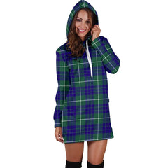 Hamilton Hunting Modern Tartan Plaid Hoodie Dress