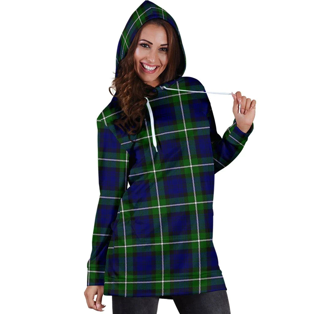 Forbes Modern Tartan Plaid Hoodie Dress