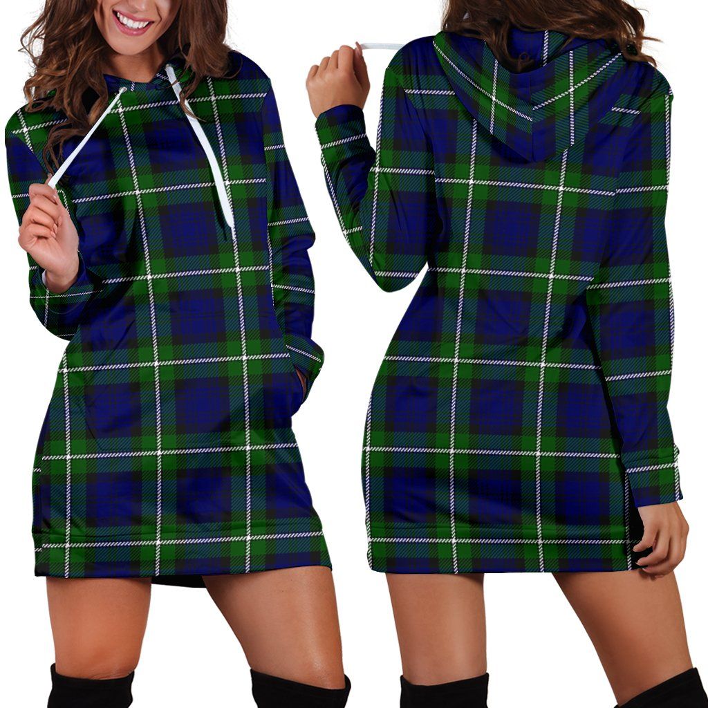 Forbes Modern Tartan Plaid Hoodie Dress