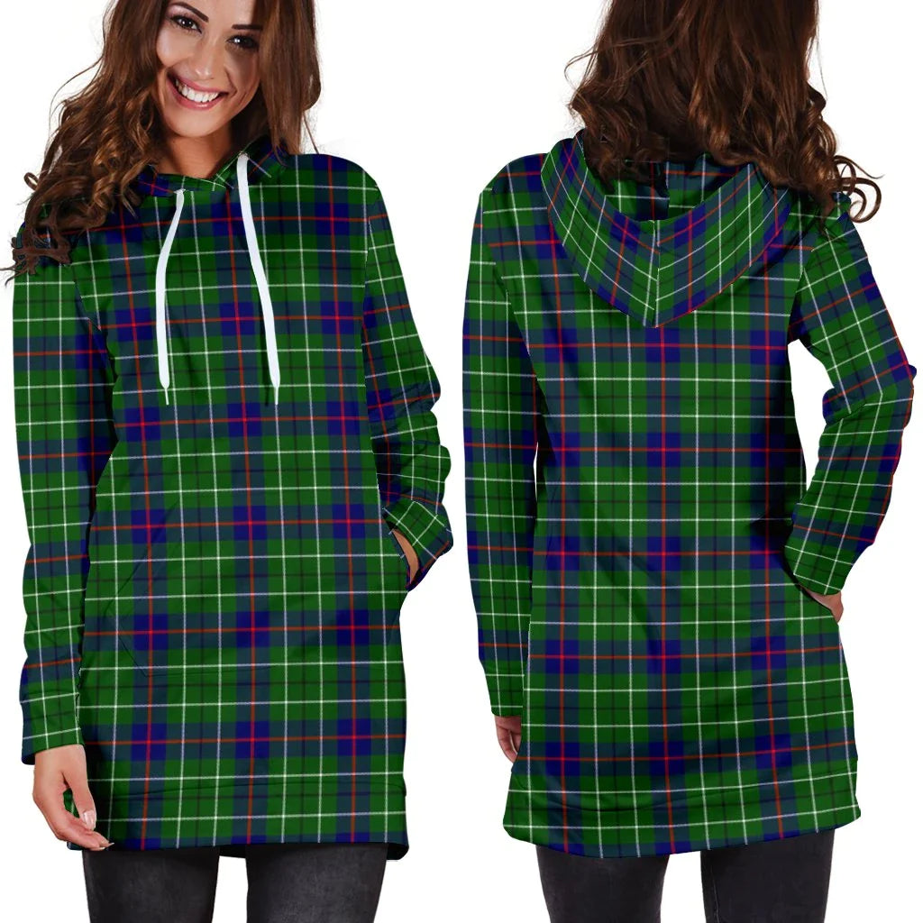 Duncan Modern Tartan Plaid Hoodie Dress