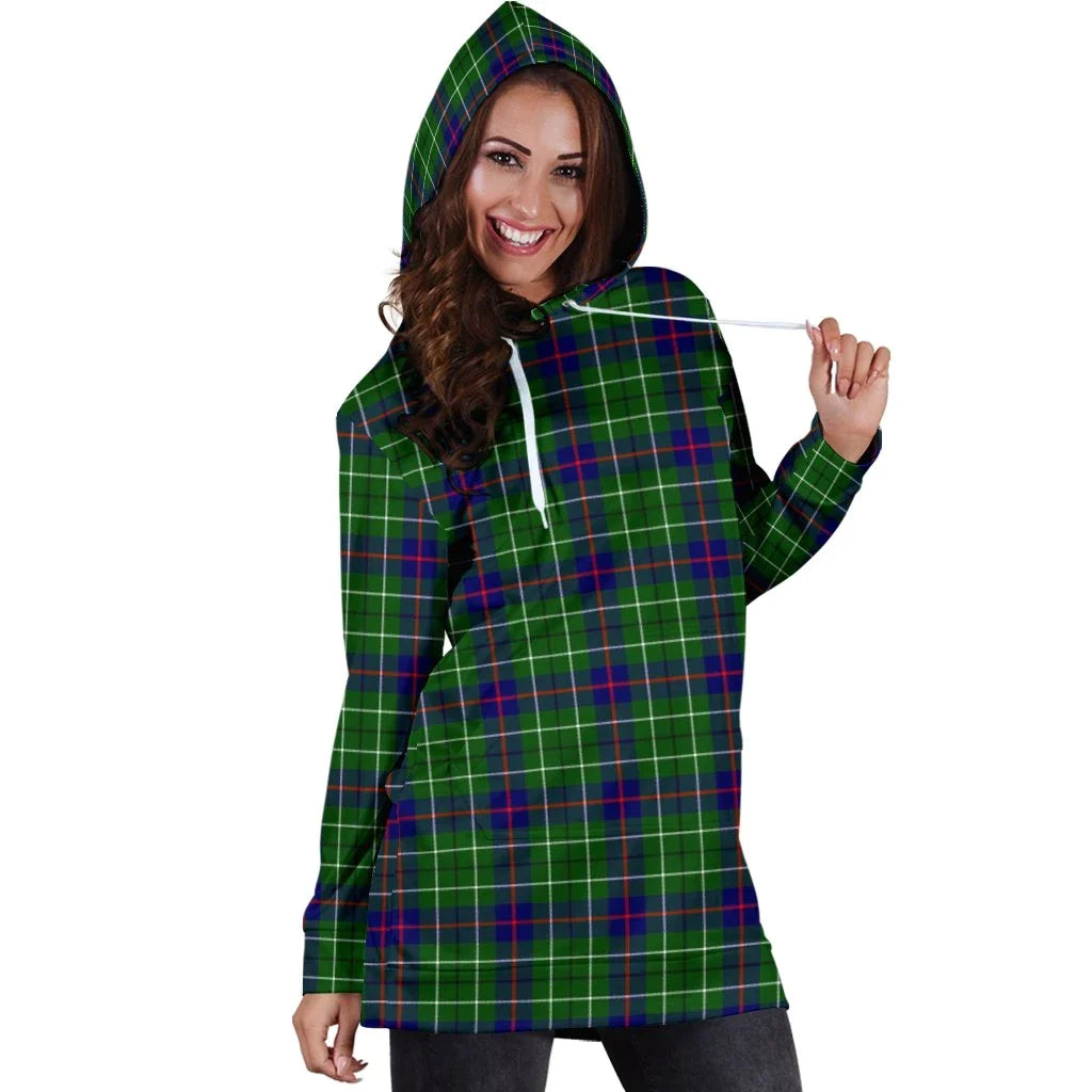 Duncan Modern Tartan Plaid Hoodie Dress