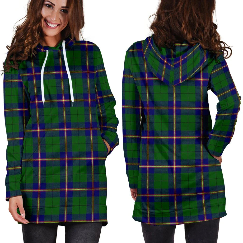 Carmichael Modern Tartan Plaid Hoodie Dress