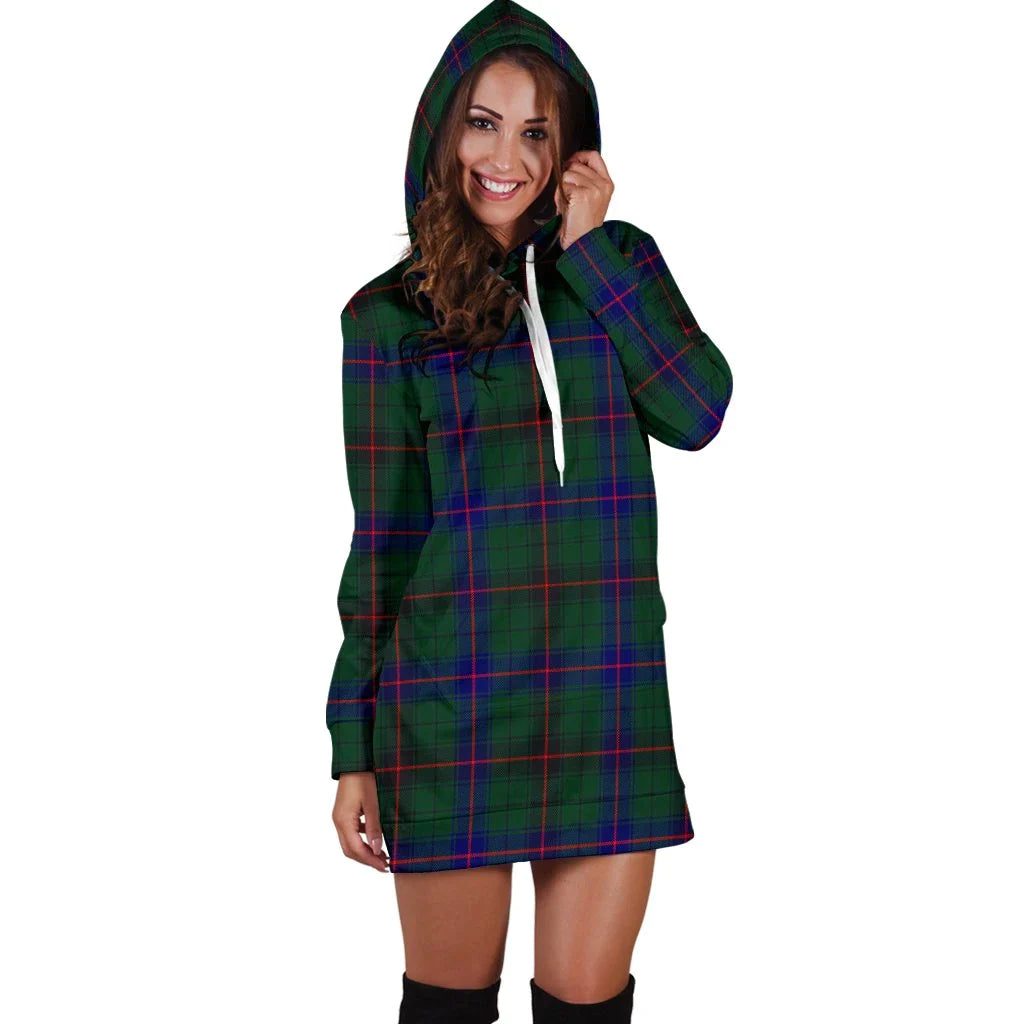 Davidson Modern Tartan Plaid Hoodie Dress