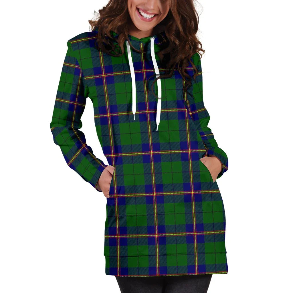 Carmichael Modern Tartan Plaid Hoodie Dress