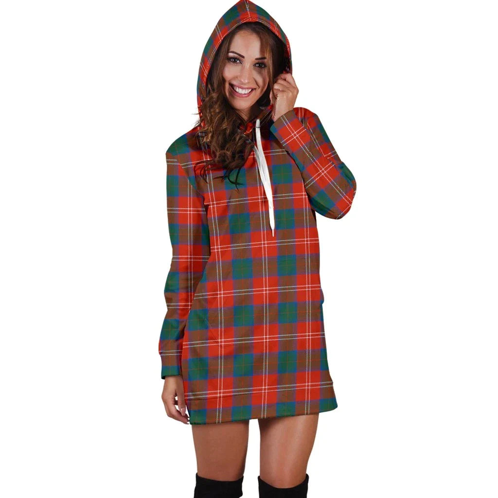 Chisholm Ancient Tartan Plaid Hoodie Dress