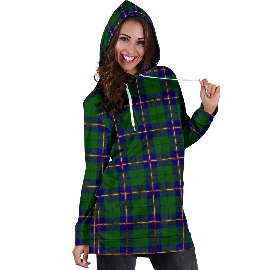 Carmichael Modern Tartan Plaid Hoodie Dress