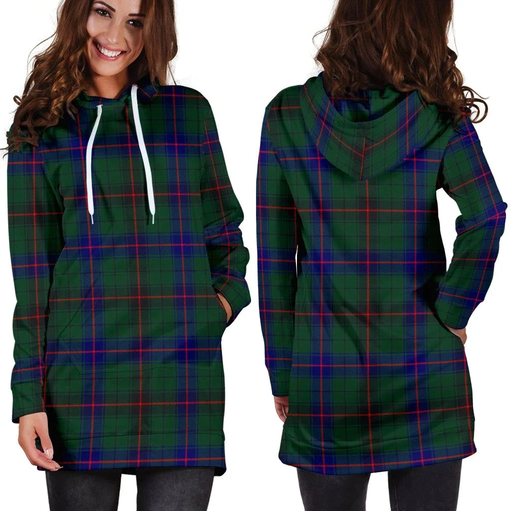 Davidson Modern Tartan Plaid Hoodie Dress