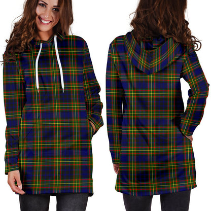 Clelland Modern Tartan Plaid Hoodie Dress