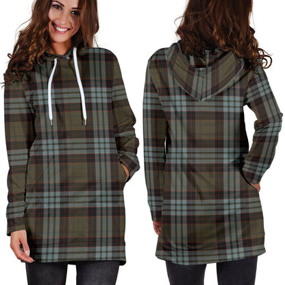 Stewart Old Weathered Tartan Plaid Hoodie Dress