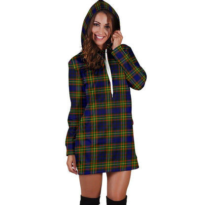 Clelland Modern Tartan Plaid Hoodie Dress