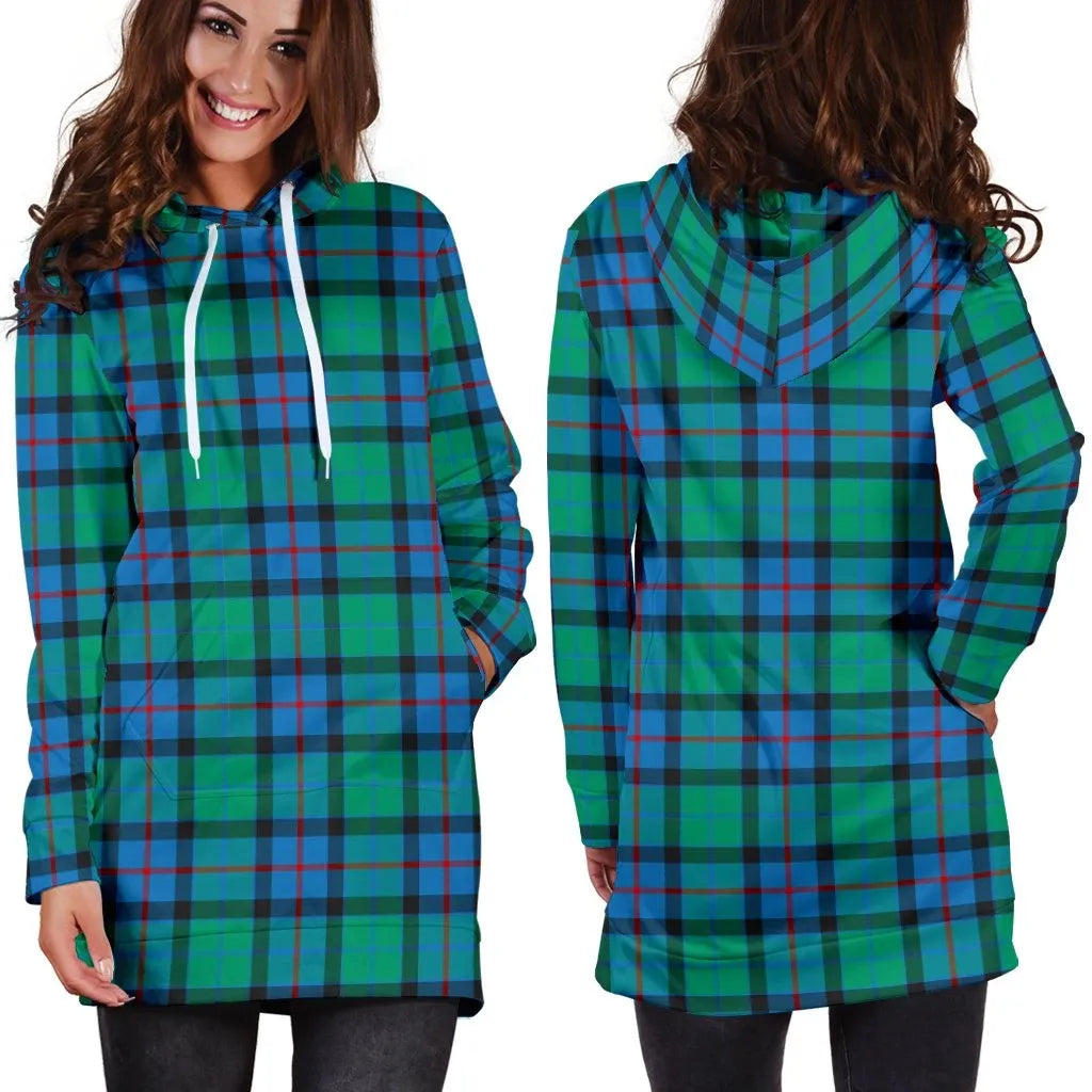 Flower Of Scotland Tartan Plaid Hoodie Dress