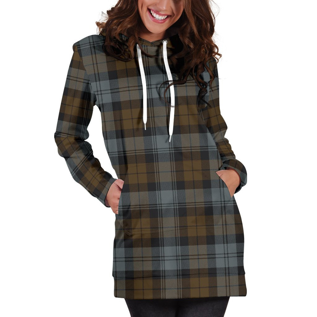 BlackWatch Weathered Tartan Plaid Hoodie Dress