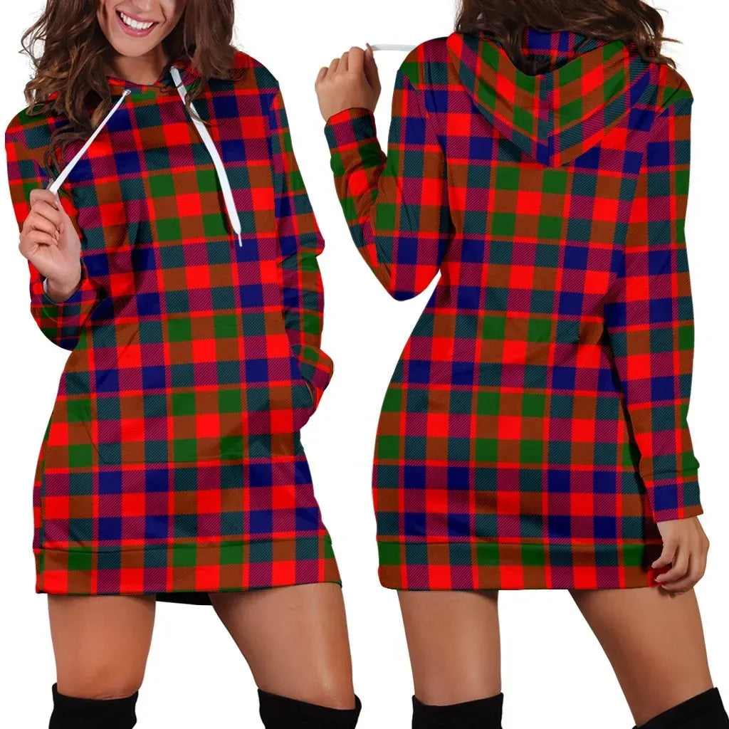 Gow Modern Tartan Plaid Hoodie Dress