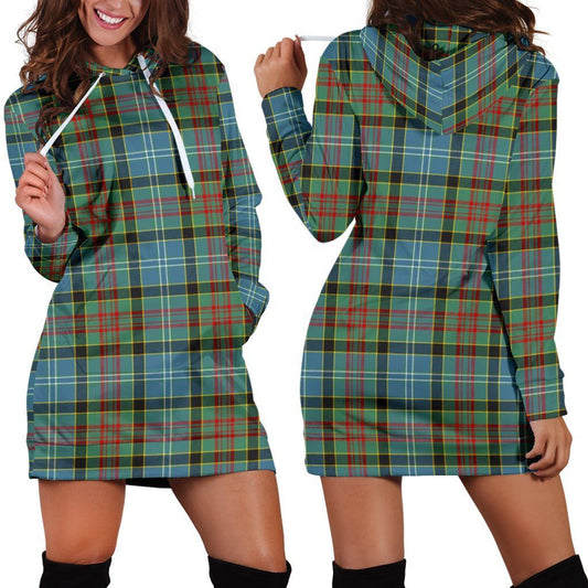 Paisley District Tartan Plaid Hoodie Dress