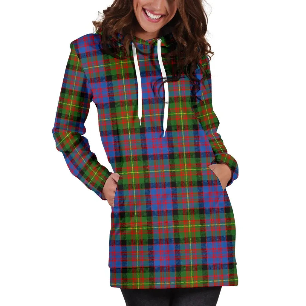 Carnegie Ancient Tartan Plaid Hoodie Dress