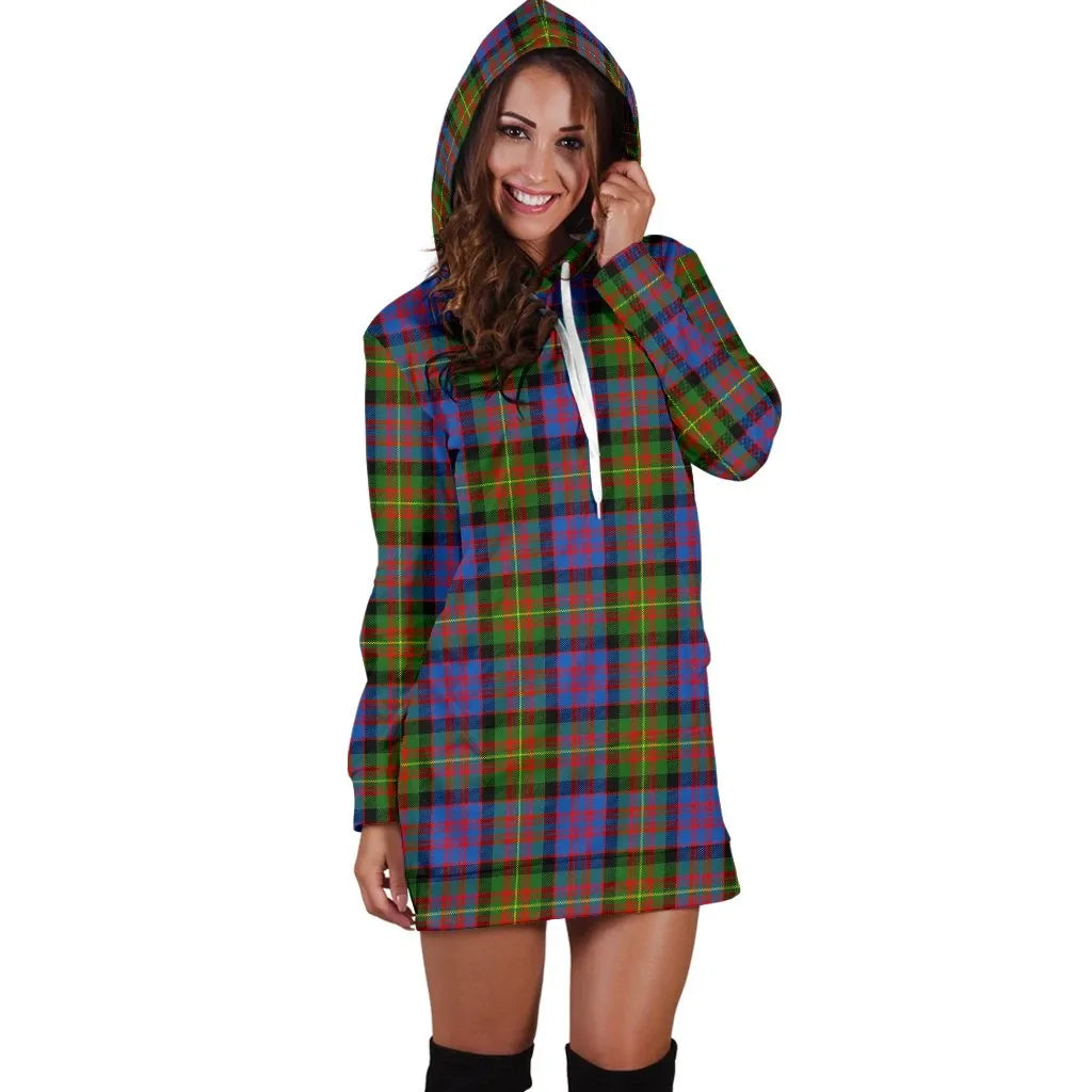 Carnegie Ancient Tartan Plaid Hoodie Dress