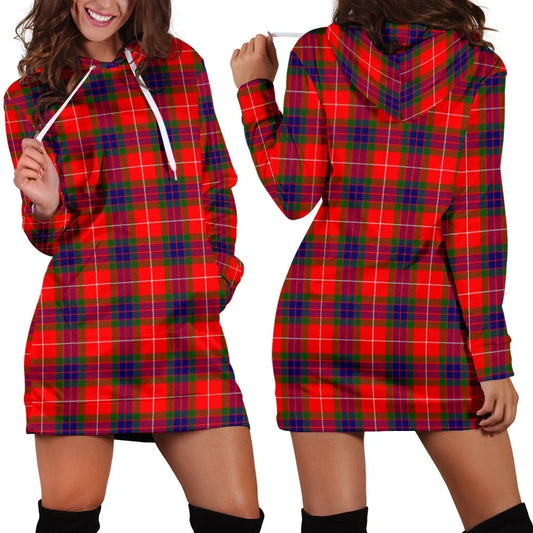 Fraser Modern Tartan Plaid Hoodie Dress