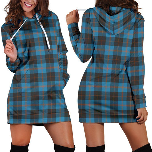 Angus Ancient Tartan Plaid Hoodie Dress