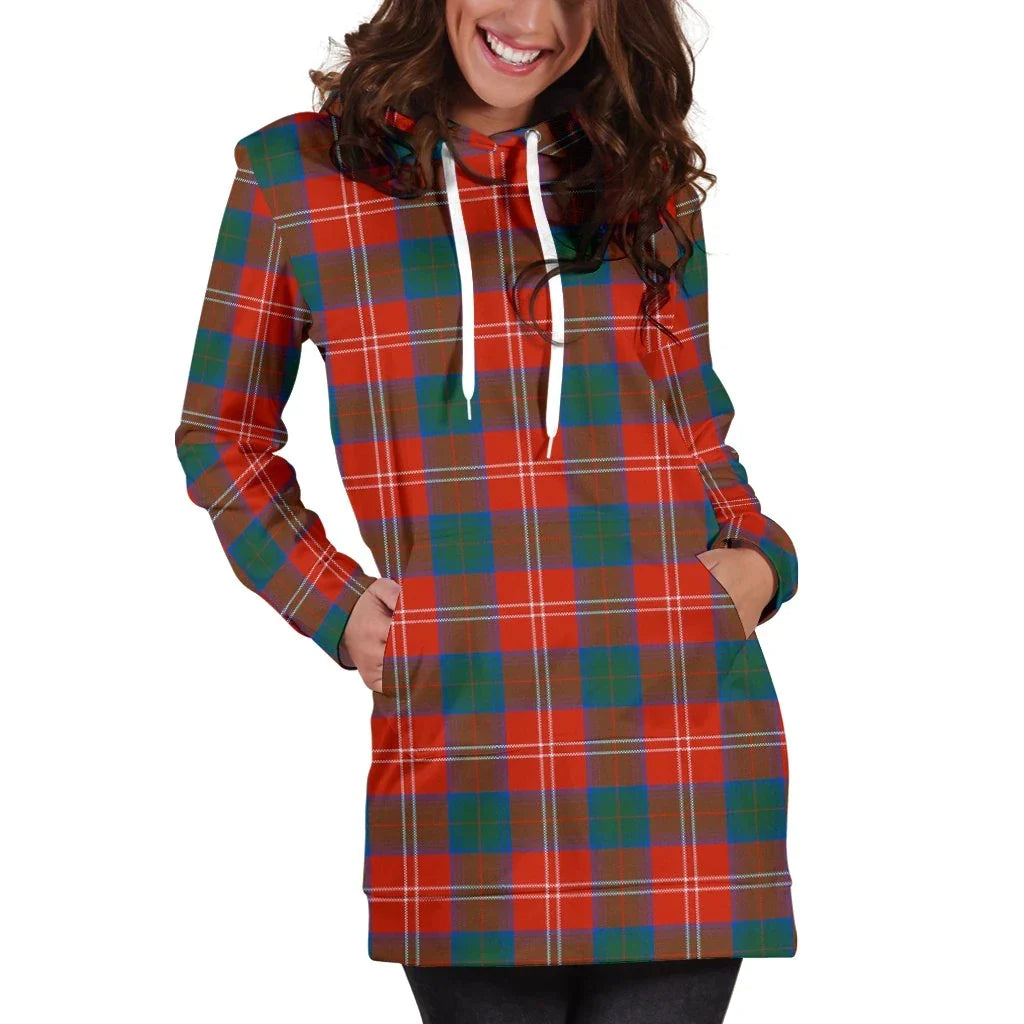 Chisholm Ancient Tartan Plaid Hoodie Dress