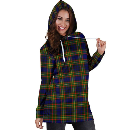 Clelland Modern Tartan Plaid Hoodie Dress