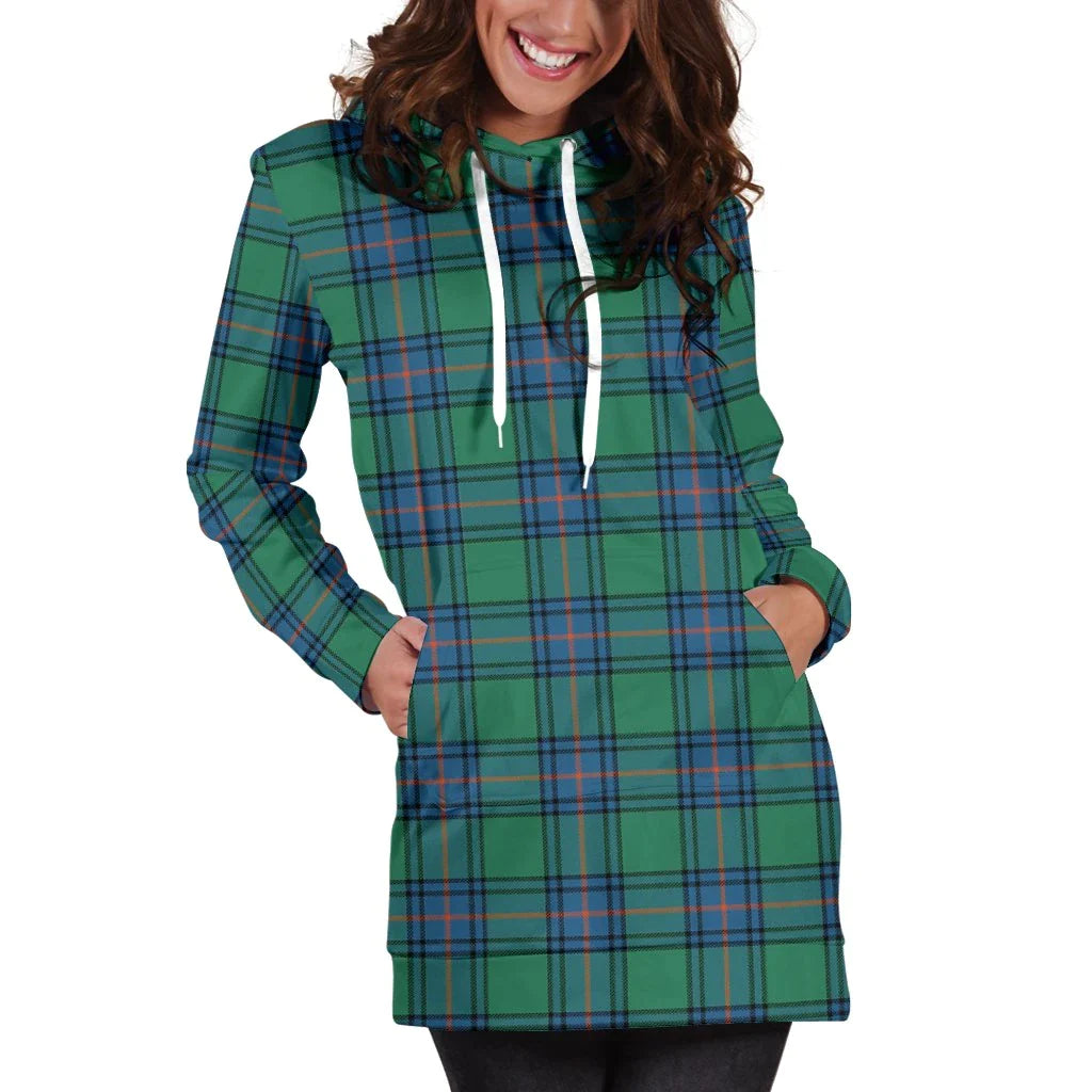 Shaw Ancient Tartan Plaid Hoodie Dress