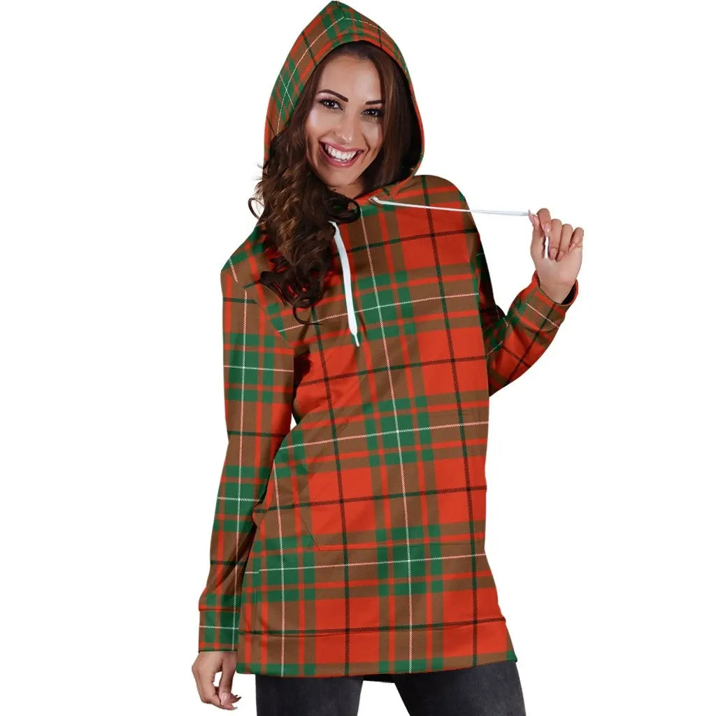 MacAulay Ancient Tartan Plaid Hoodie Dress