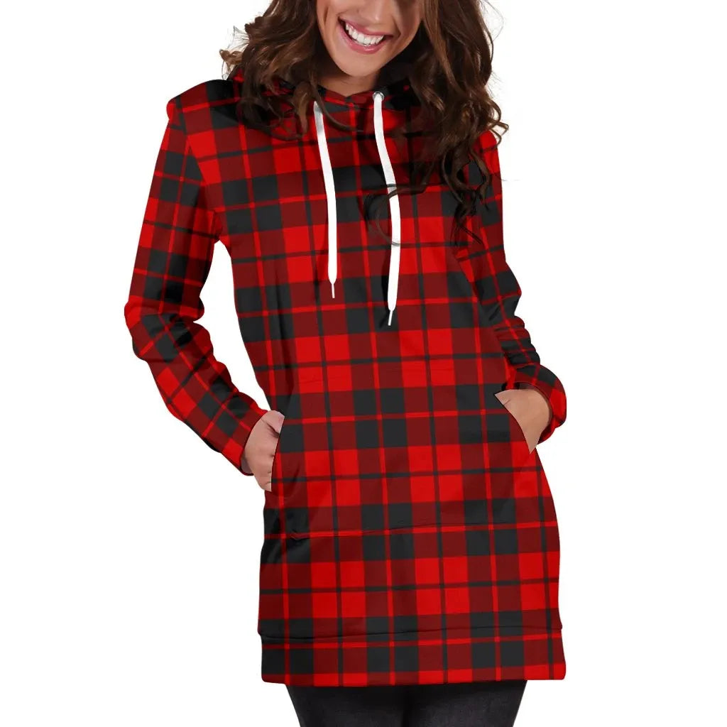 Ettrick District Tartan Plaid Hoodie Dress